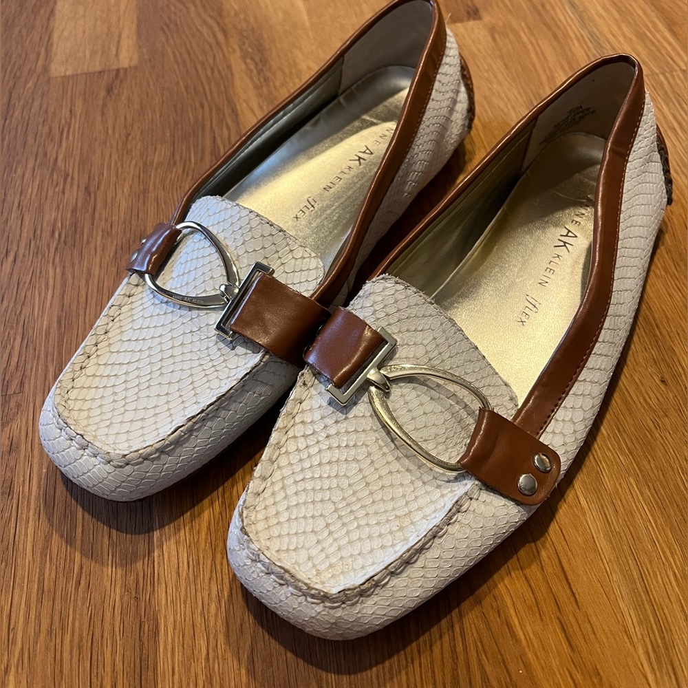 White driving shoes